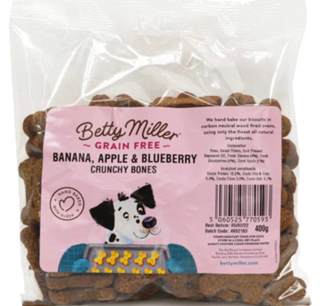 Betty Miller Grain Free Banana, Apple & Blueberry Crunchy Bones