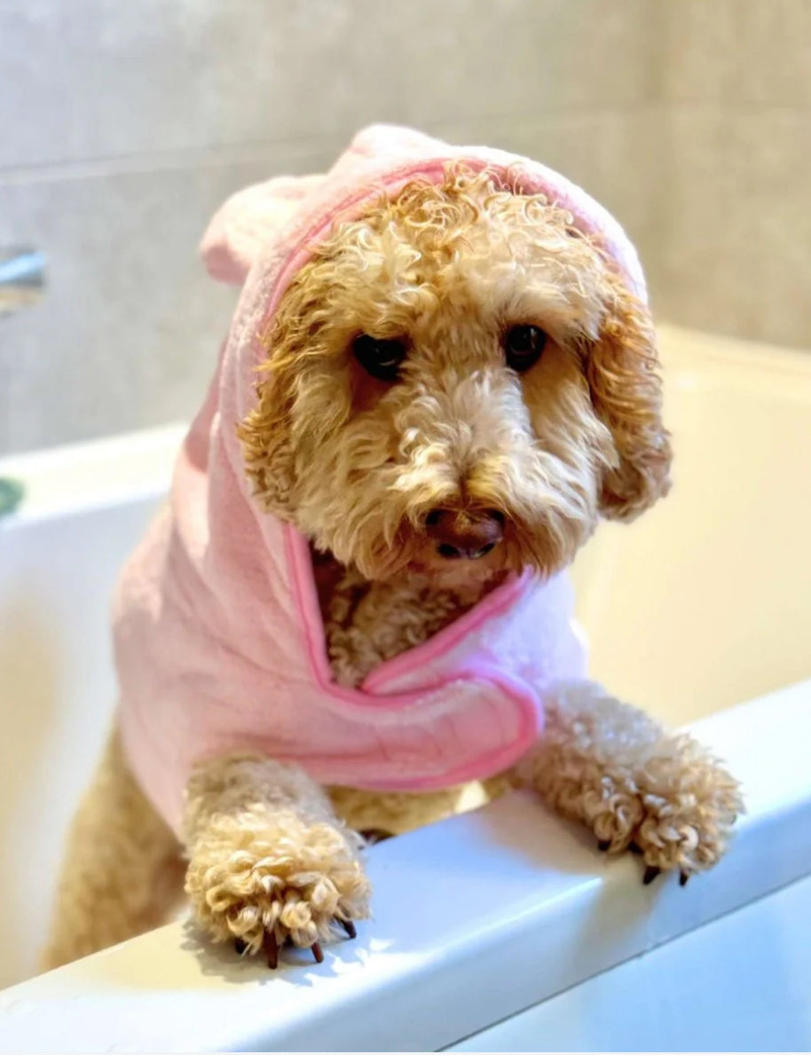 Pup Club Couture Drying Robe - Pink