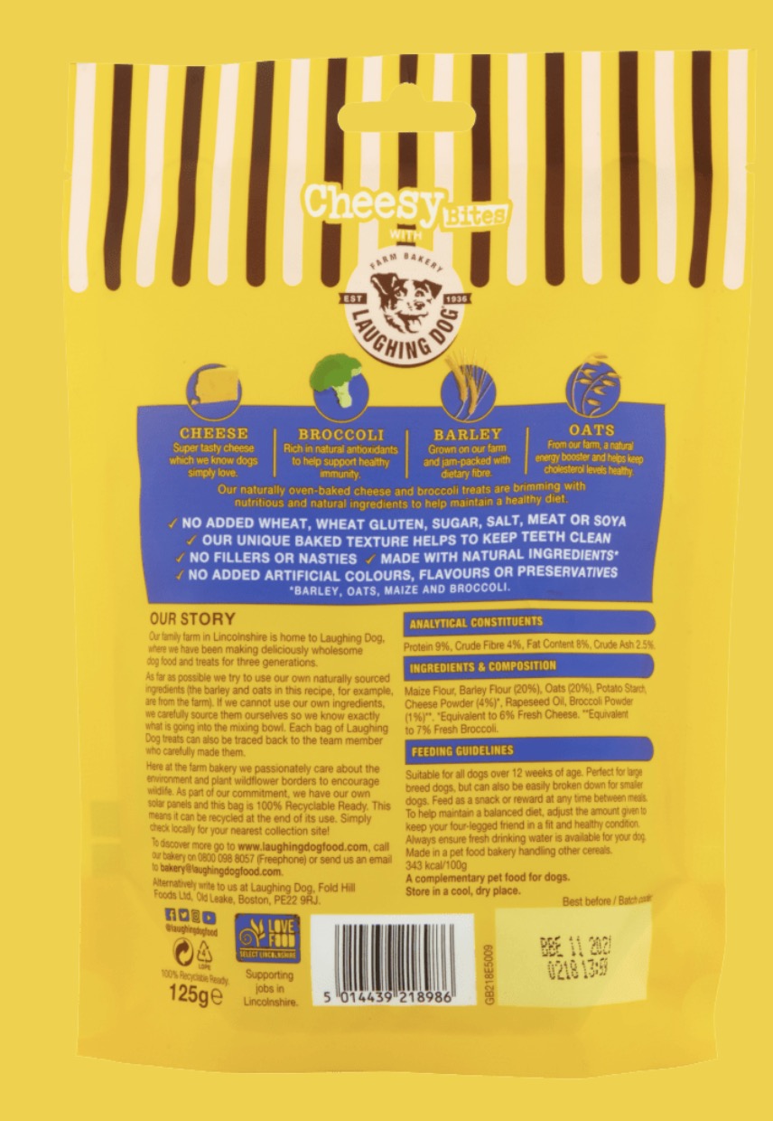 Laughing Dog Cheesy Bites Wheat