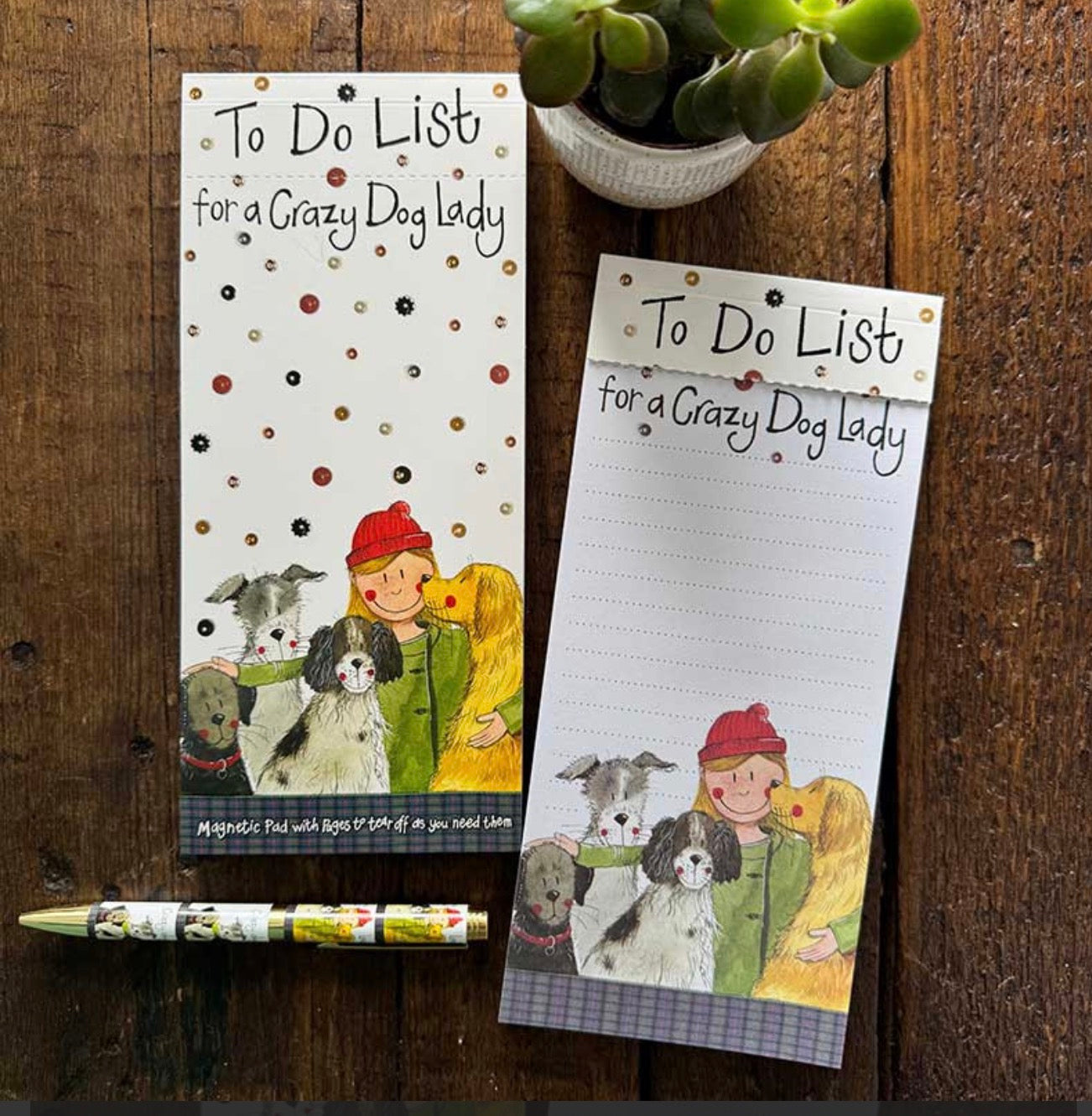 Alex Clark - Crazy Dog Lady Magnetic To Do List