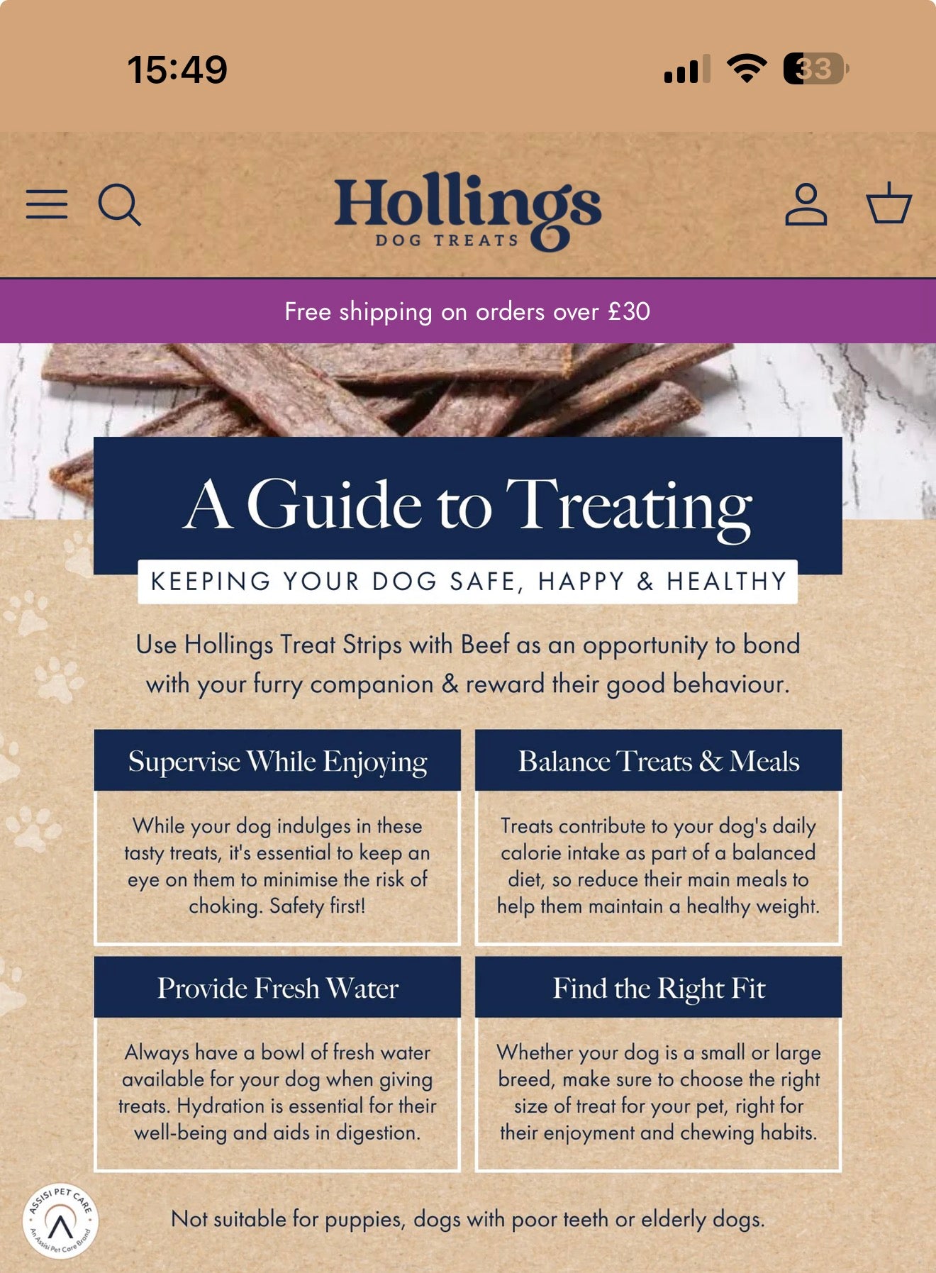 Hollings Dog Treats Training Treat Strips With Beef