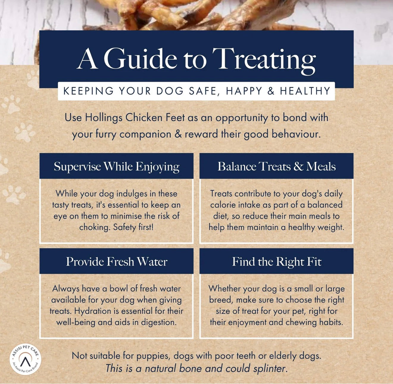 Hollings Dog Treats Choice Cuts Chicken Feet