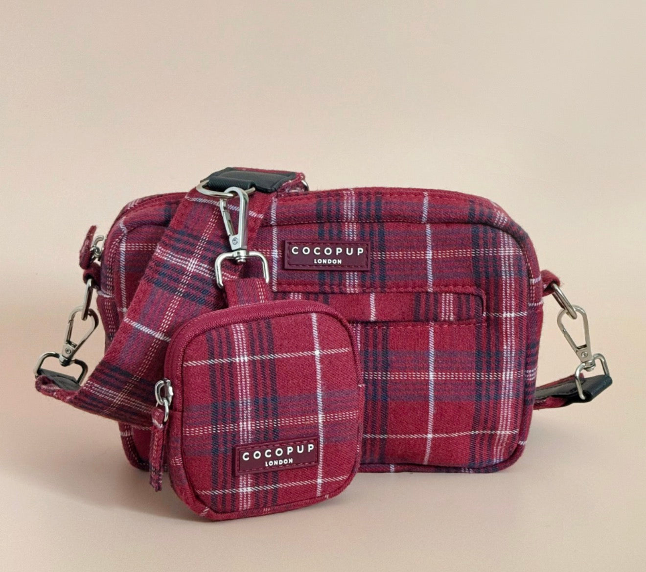 MULBERRY PLAID DOG WALKING BAG BUNDLE WITH FREE WASHING MACHINE BAG