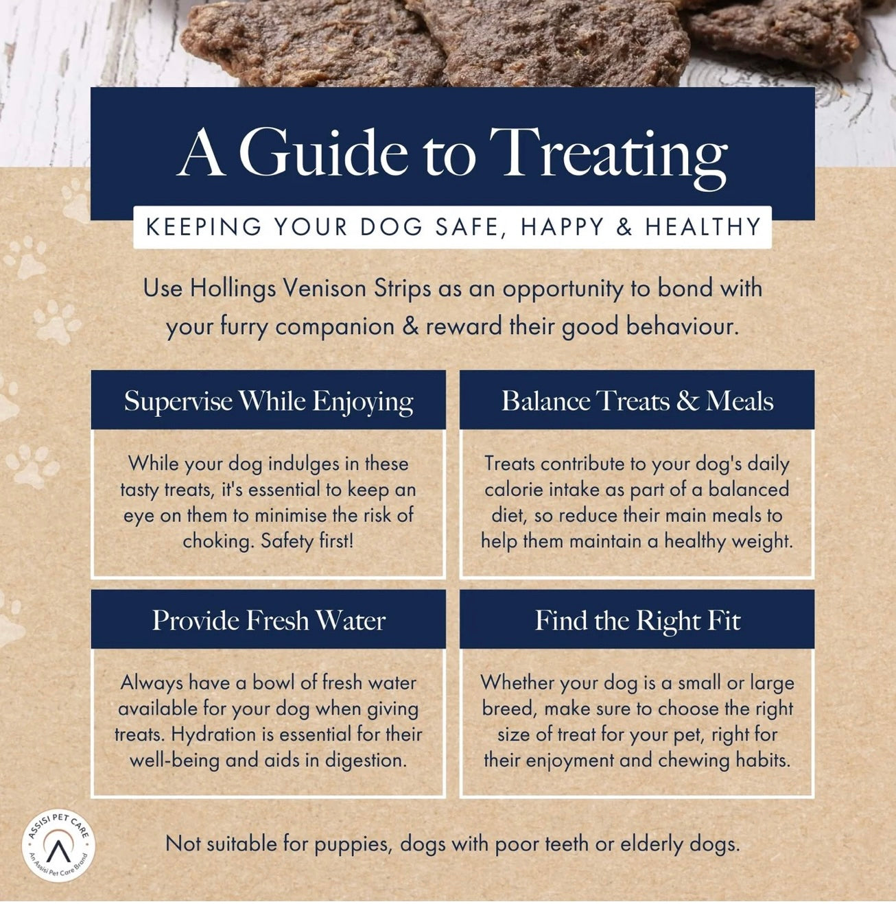 Hollings Dog Treat Training Venison Strips