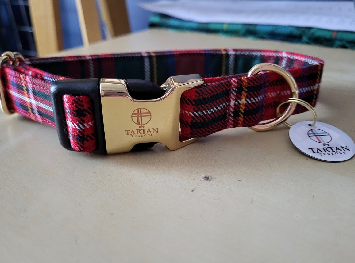Tartan Terrors Royal Stewart (Black) Tartan Collar