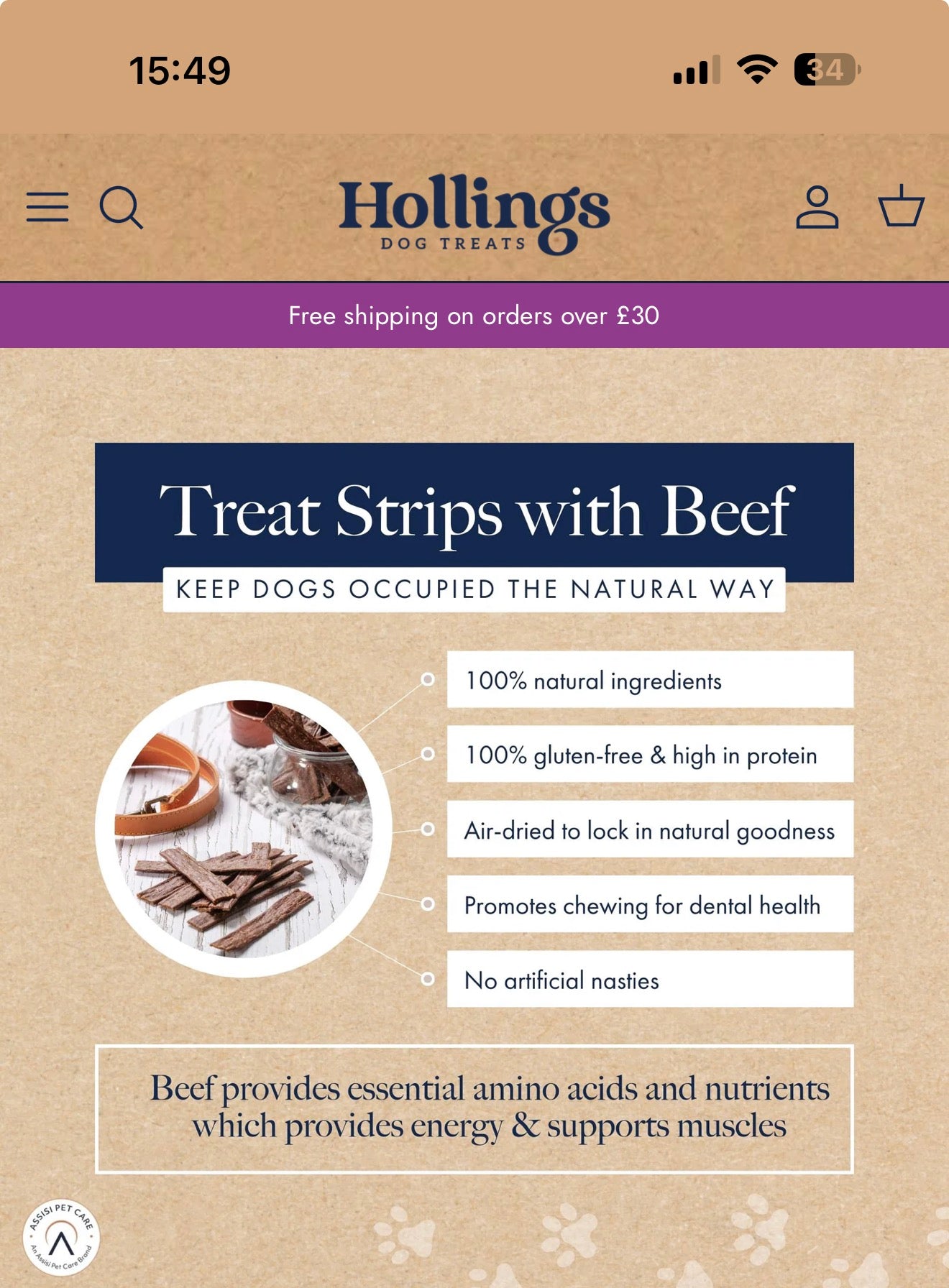 Hollings Dog Treats Training Treat Strips With Beef