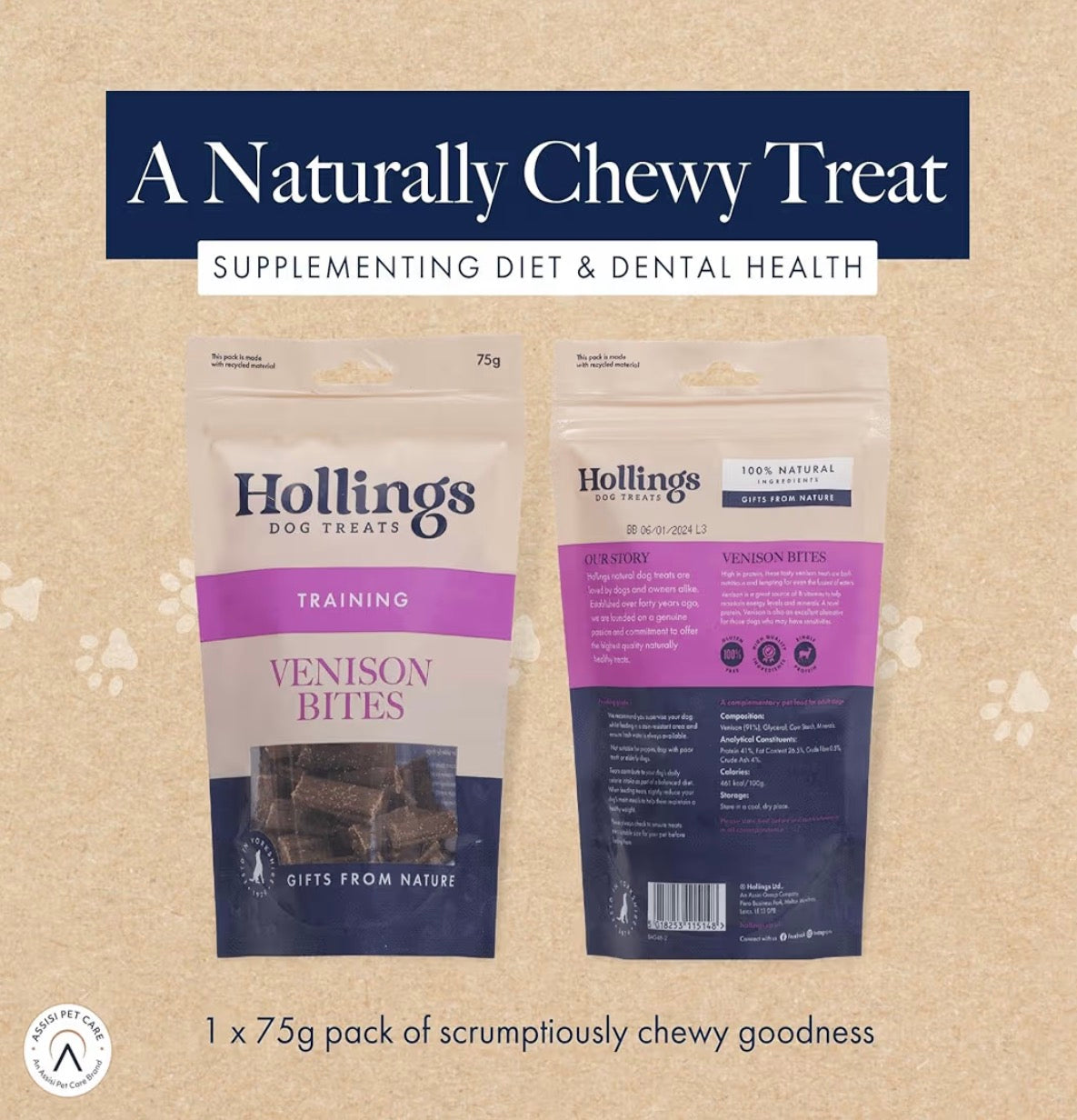 Hollings Dog Treats Training Venison Bites