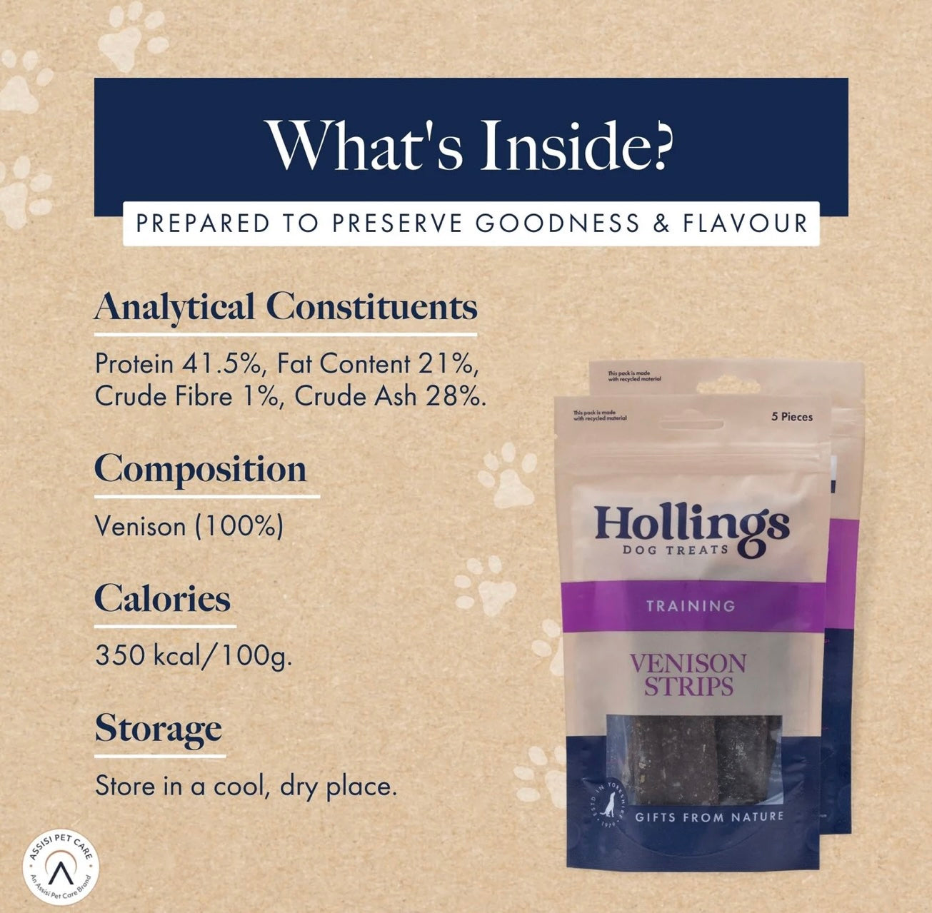 Hollings Dog Treat Training Venison Strips