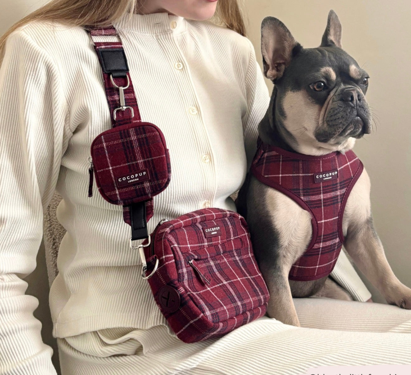 MULBERRY PLAID DOG WALKING BAG BUNDLE WITH FREE WASHING MACHINE BAG