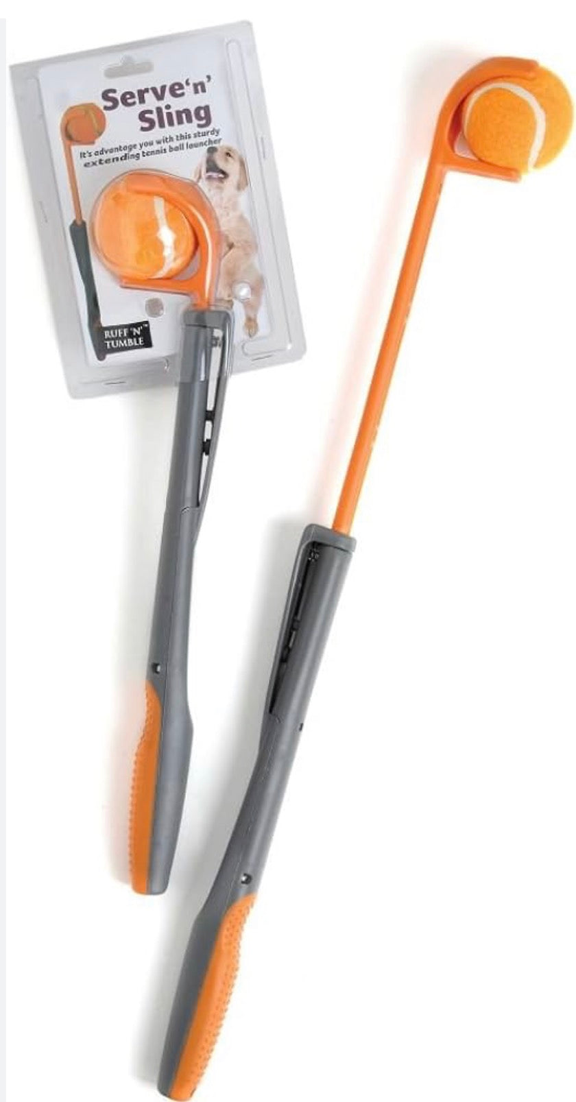 Ruff-n-Tumble Serve-n-Sling Retractable Ball Thrower