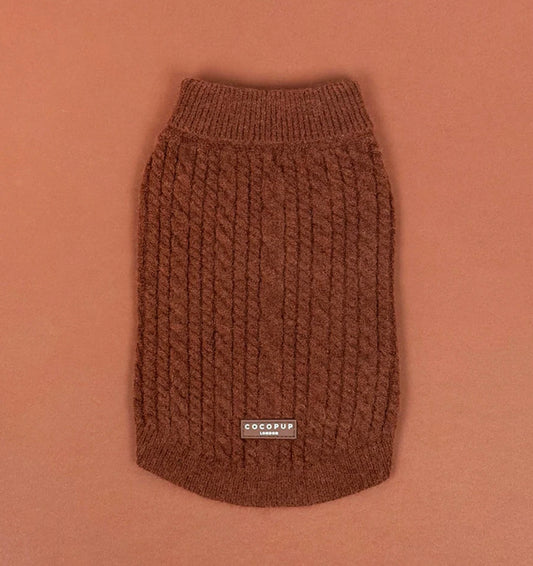 Cocopup London - JUMPER - CABLE KNIT HOT COCO