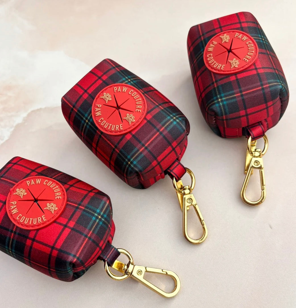 Paw Couture Tartan Deluxe Poo Bag Holder