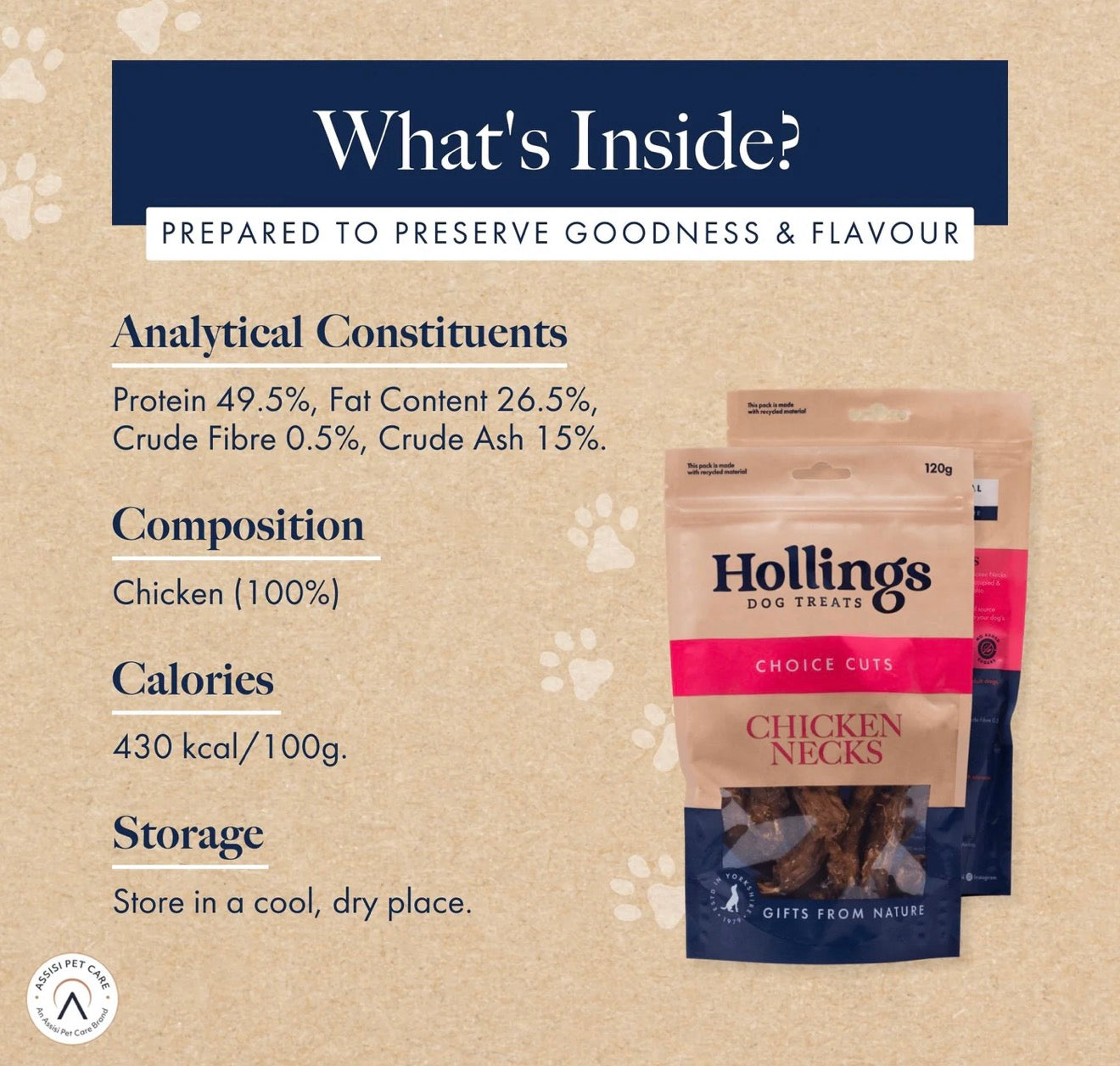 Hollings Dog Treats Choice Cuts Chicken Necks
