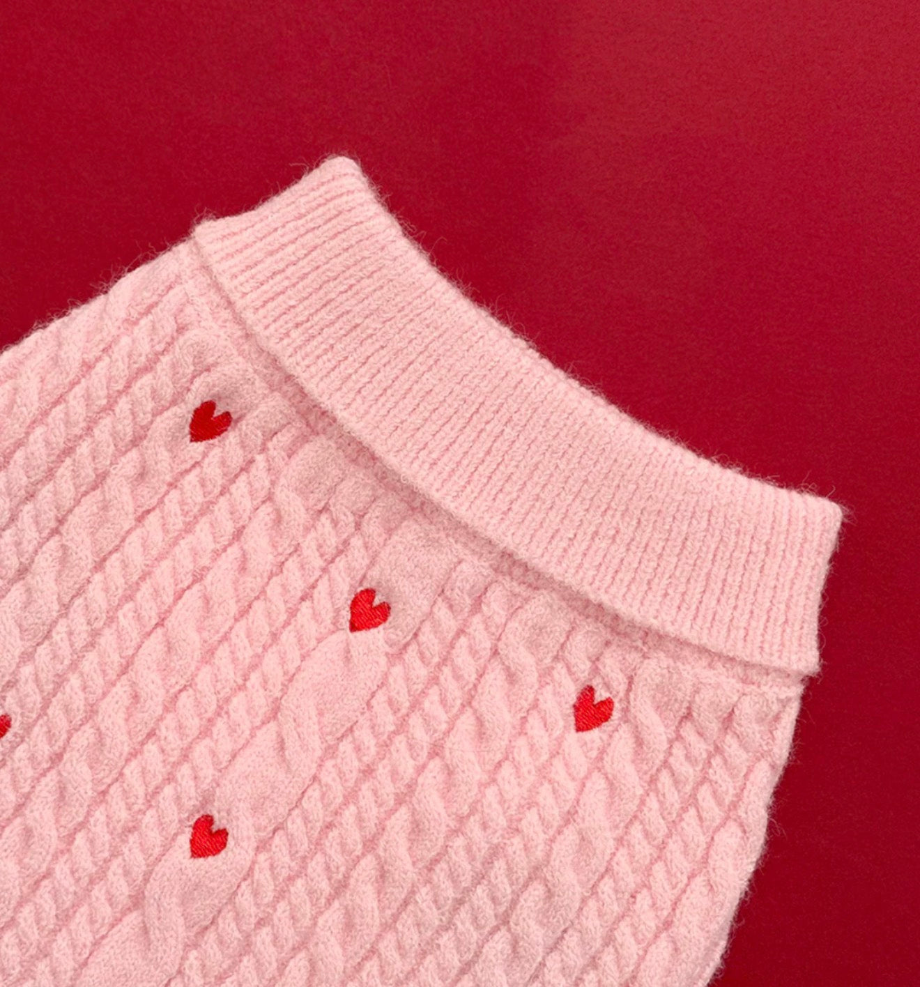 Cocopup London Dog Jumper Pink Heartstrings