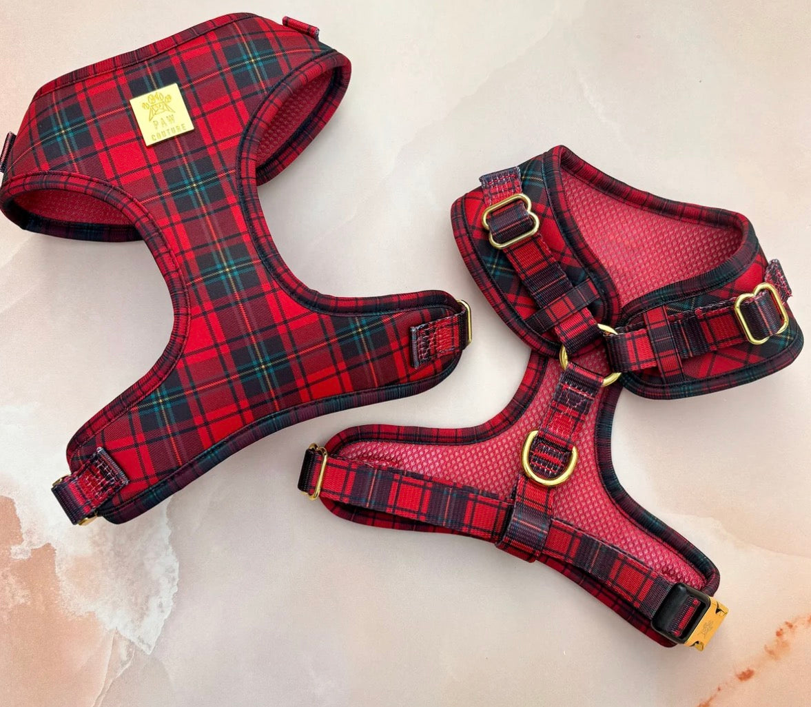 Paw Couture Tartan Deluxe Adjustable Harness