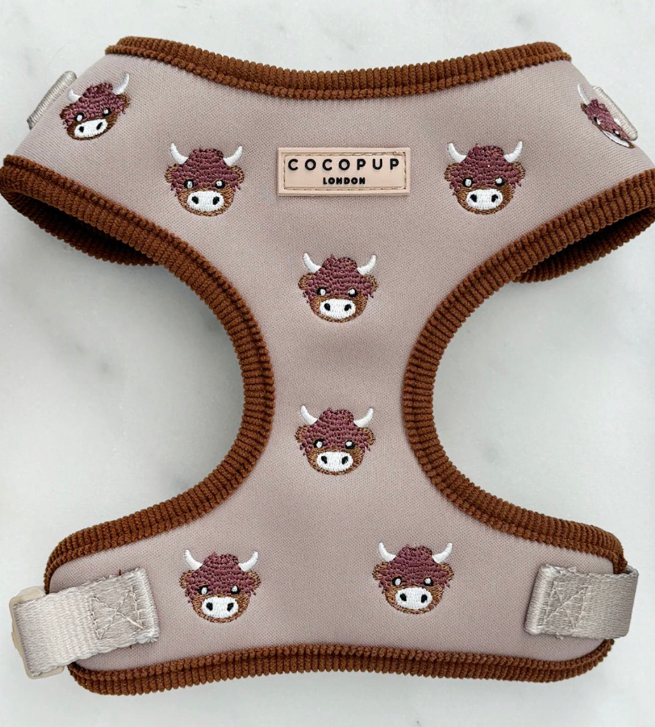Cocopup London Harold the Highland Cow Adjustable Neck Harness