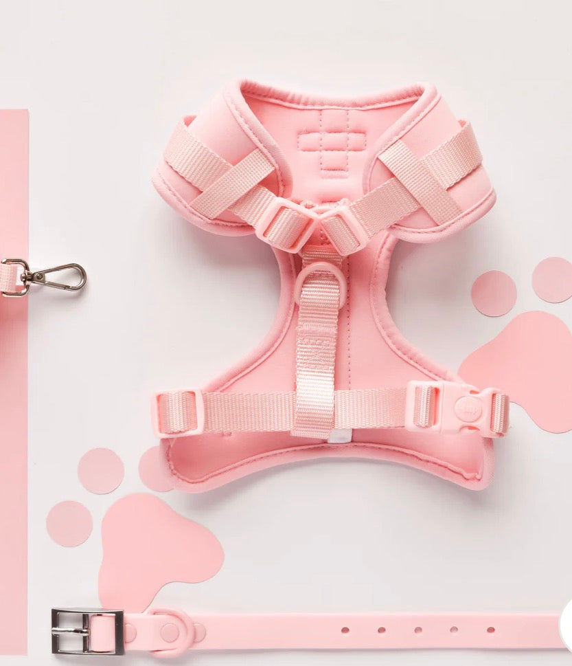 Cocopup London Nakd Adjustable Kneck Harness - Candyfloss