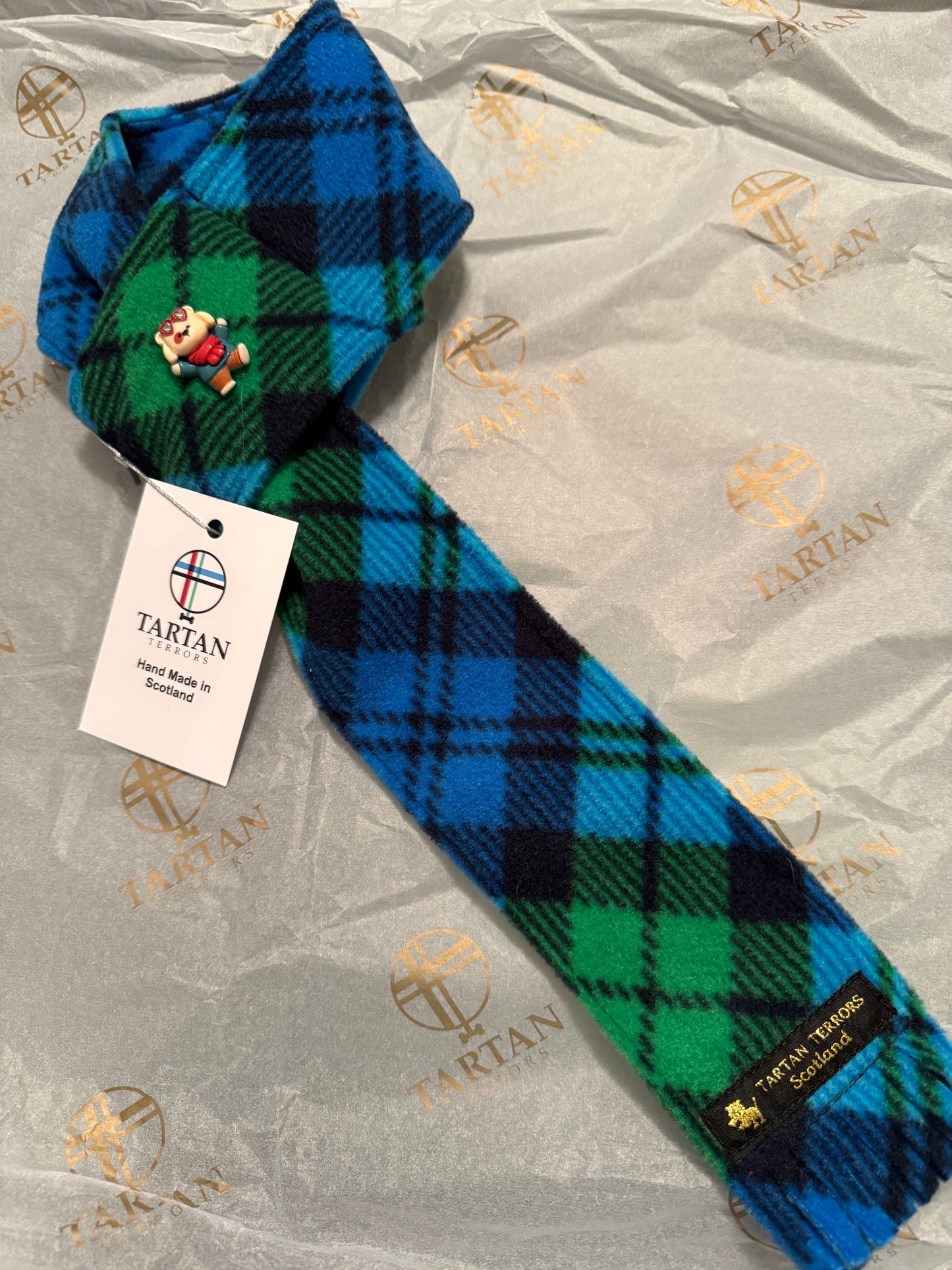 Tartan Terrors Campbell Tartan Fleece Dog Scarf